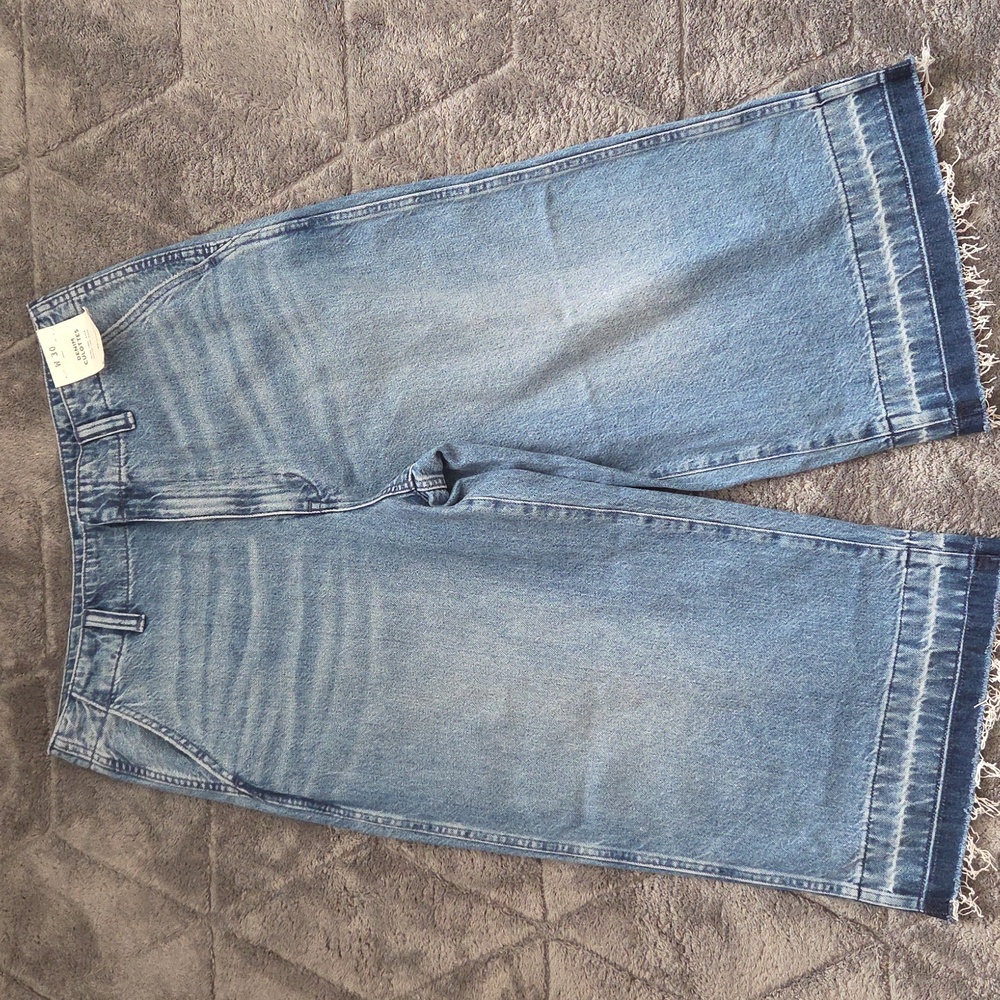 Madewell Denim Culottes Cropped Wide-Leg Jeans Contemporary Summer Cotton 30 NWT - Picture 5 of 12